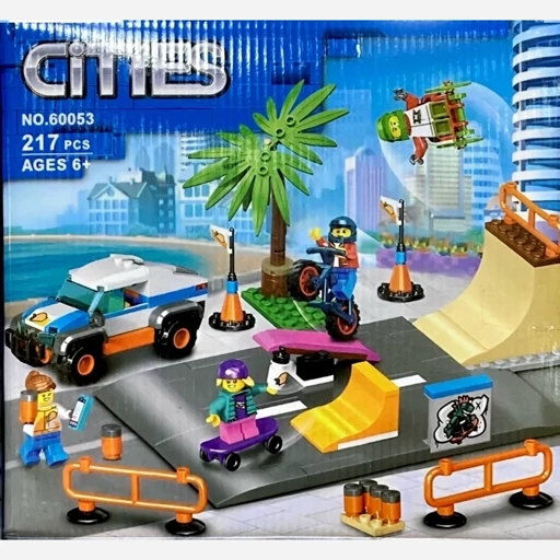لگو پارک اسکیت برد 217 قطعه CITIES لگو پارک اسکیت برد 217 قطعه CITIES